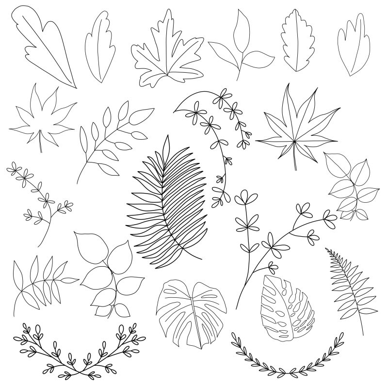 Leaf Brush Stamps