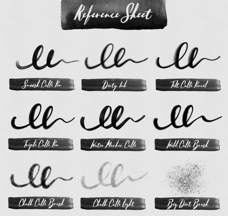 free hand lettering brushes procreate
